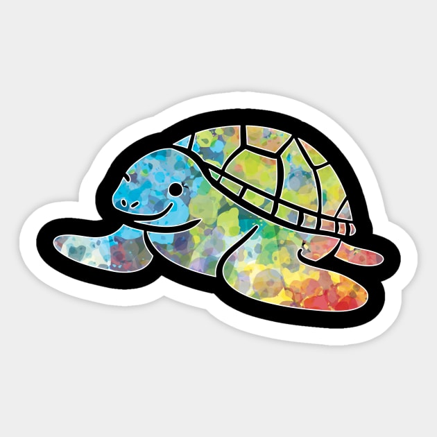 Cool turtle sea mandala t-shirt Sticker by thefriendlyone